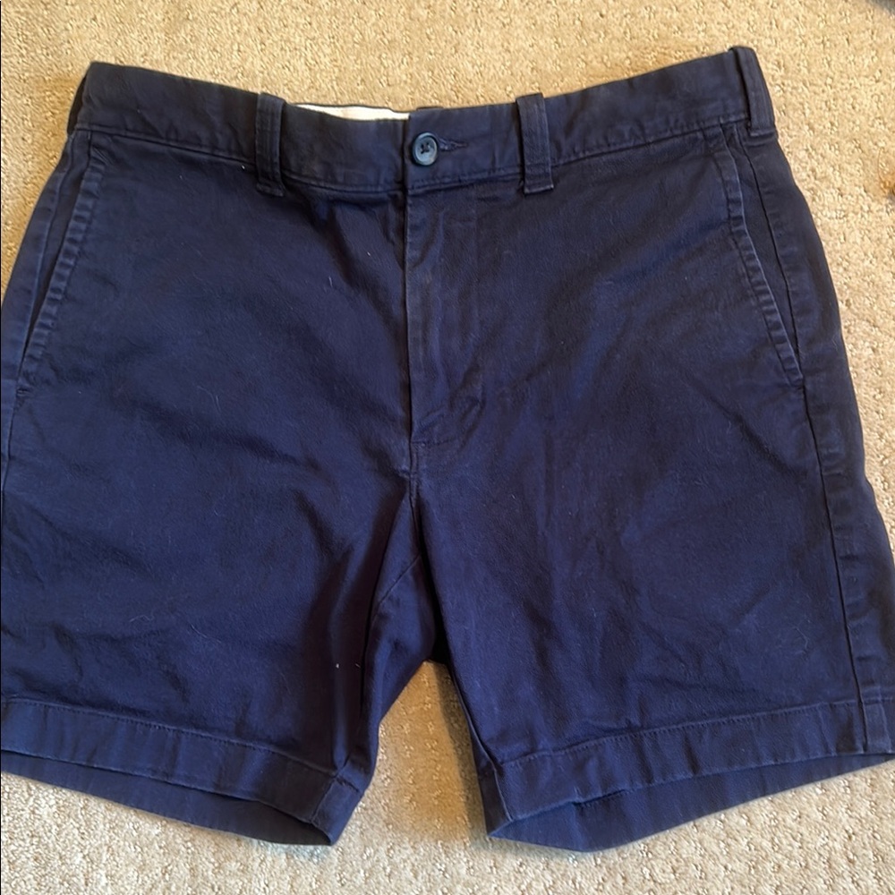 J. Crew Flat Front Navy Shorts